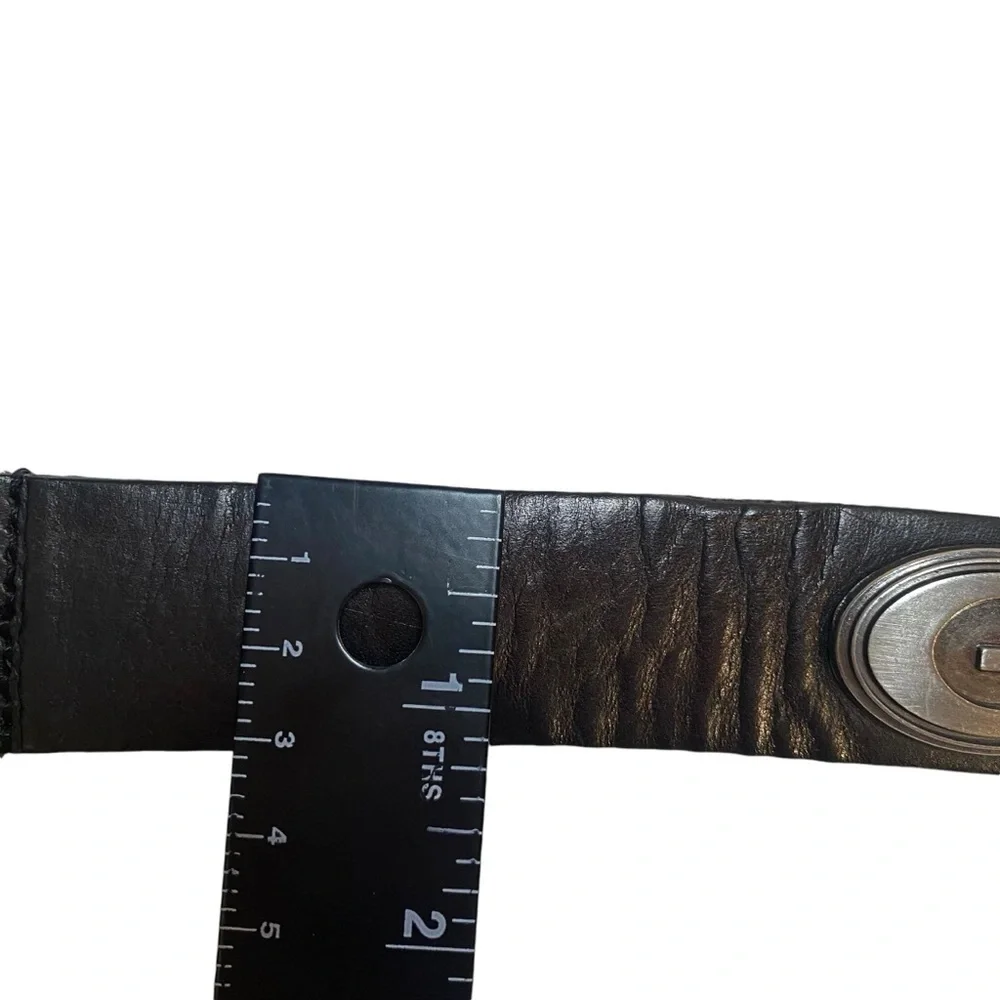 Zep-Pro Black Leather Georgia Belt Sz 38 UGA Bulldogs
